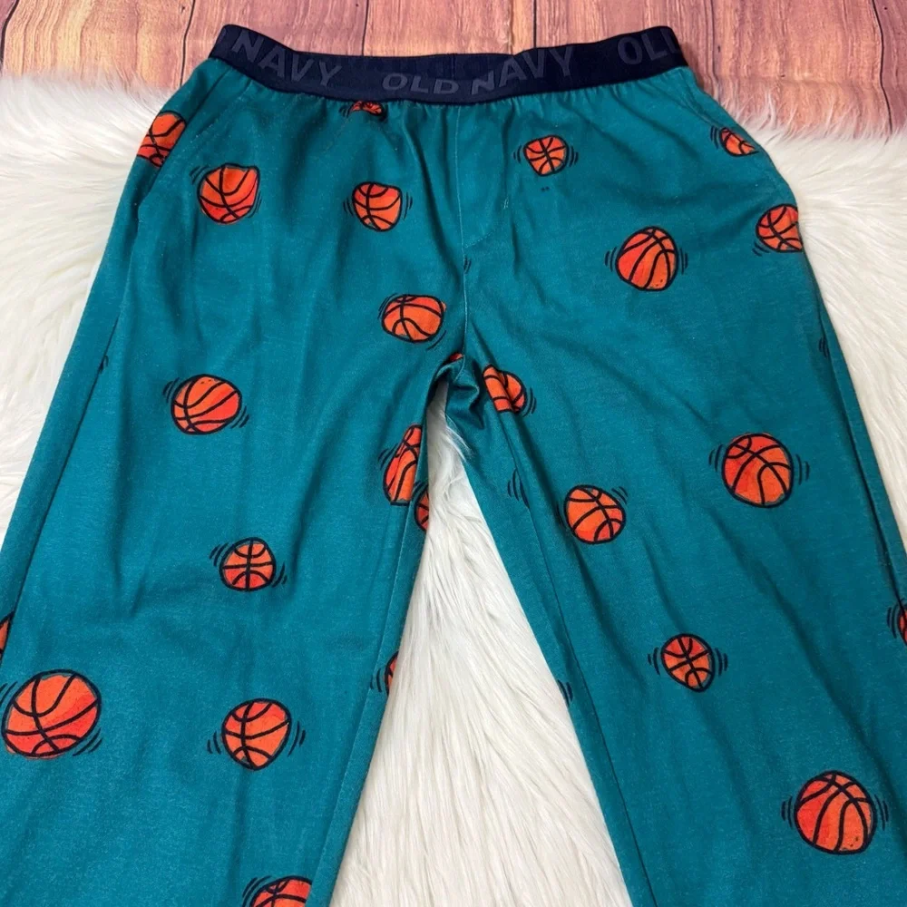 Old Navy Basketball Print Pajama Pants - Boys Size Medium (8)